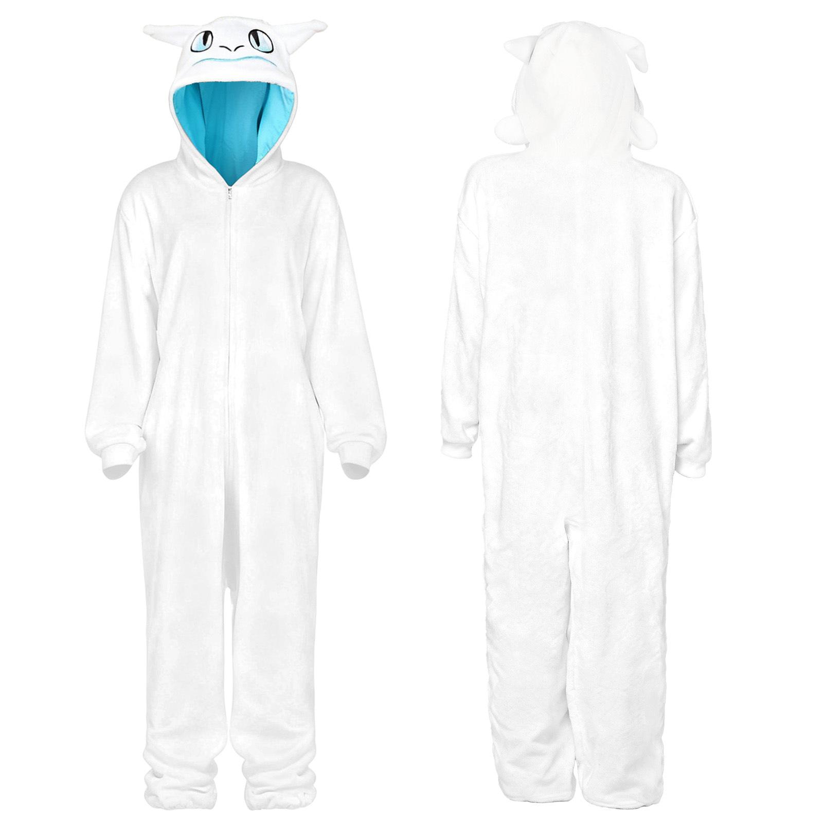 Flannel Coral Fleece Cartoon Animal Onesie Pajamas for Adults & Children, Stitch Design, Home Wear, Outdoor Friendly Kids 100cm