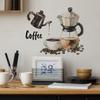 Watercolor Coffee Maker Wall Sticker Self-Adhesive Removable for Bedroom Living Room Hallway Closet Dorm Home Decor Art