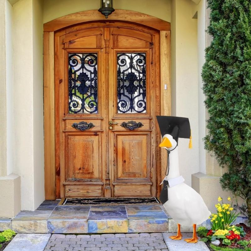 User Friendly Efficient Graduation Accessories Black Cap and Bowtie Set Sustainable Party Decorations Polyester Materials