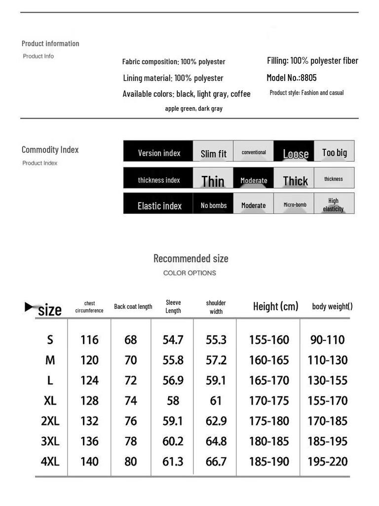 NASA MARVEL Herren Casual Stehkragen Wattierte Jacke