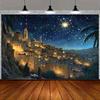 1Pcs Bethlehem Starry Night Decoration Background Bedroom Backdrop Decorations For Photo Studio Photo Booth Christmas Party