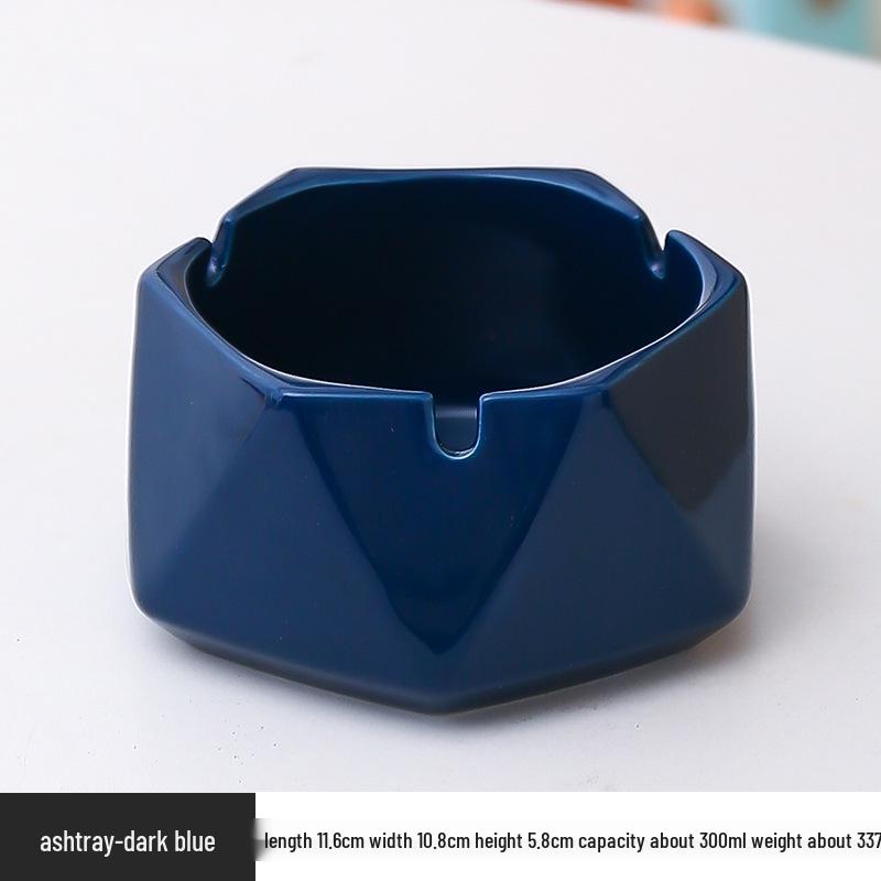 Скандинавская минималистичная шестиугольная керамическая пепельница с крышкой – трендовый декор для дома и офиса One piece