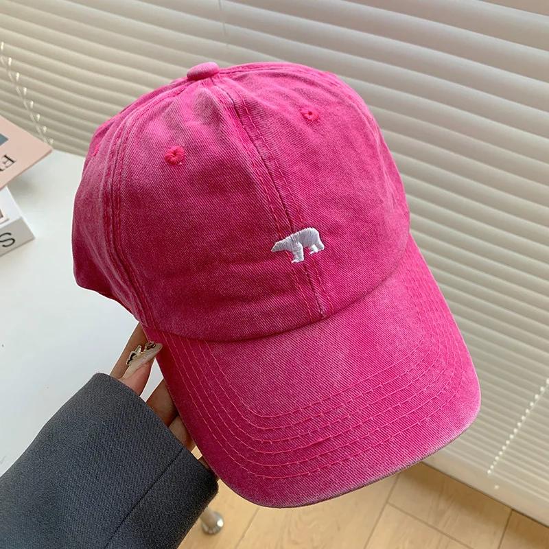 Stylish Polar Bear Embroidered Baseball Cap Sun Protective Breathable Adjustable ldeal Casual Hat Men Women Unisex Baseball Caps