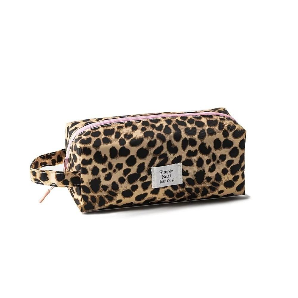 Waterproof Leopard Makeup Bag Portable Lightweight Toiletry Pouch Toiletry Bag  Daily Organization Handbag