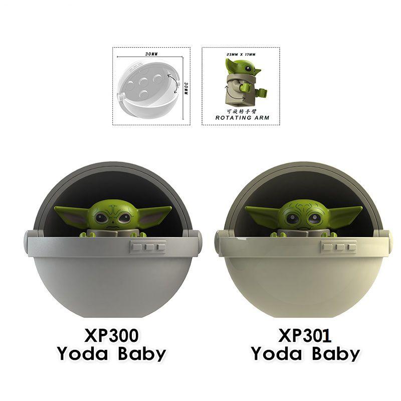Yoda Baby Christmas Rotating Arm Mandalorian Building Blocks Toy For Creative Play
