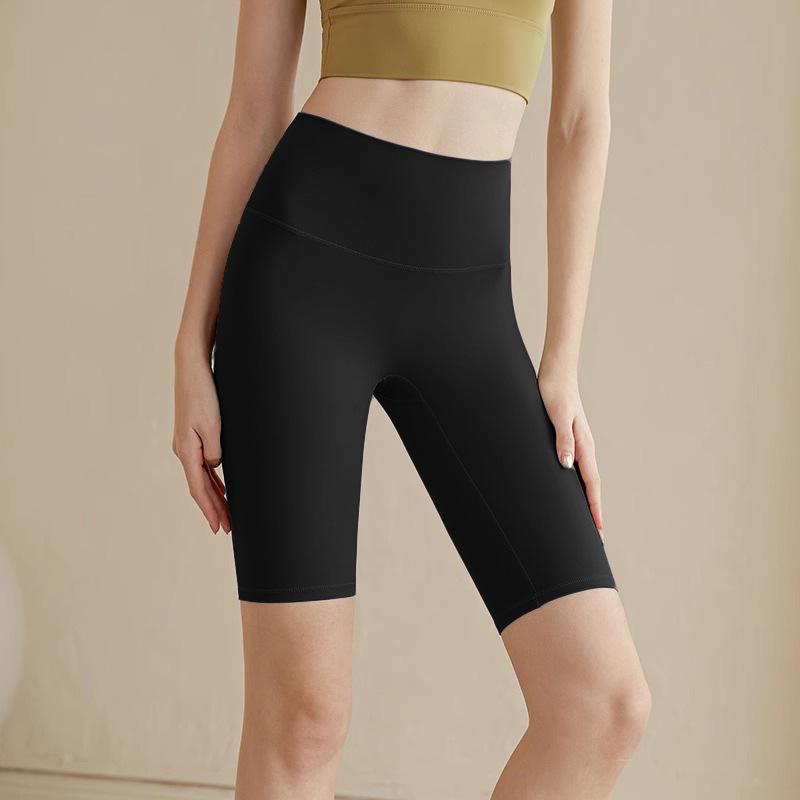 

Женские шорты для йоги с высокой посадкой, не вызывающие смущения - Подтягивающие бедра, плотно прилегающие для фитнеса, бега, велоспорта и летних видов спорта S