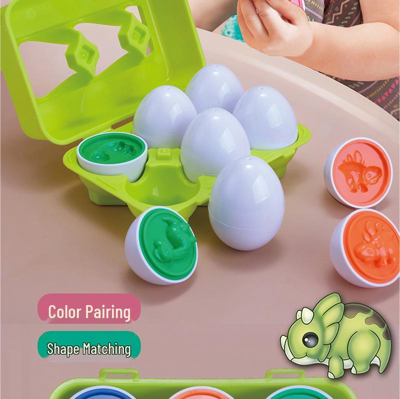 Cross-Border Baby Smart Egg Puzzle: Dinosaur Shape & Color Matching Educational Toy
