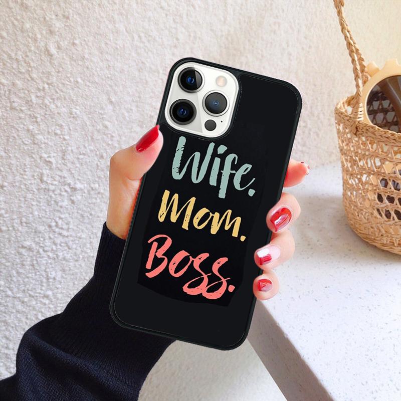 Wife Mom Boss Mum TPU Phone Case for iPhone 17 Air 16 PRO MAX 15 14 PLUS 12 11 13 Back Cover Fundas Shell coque