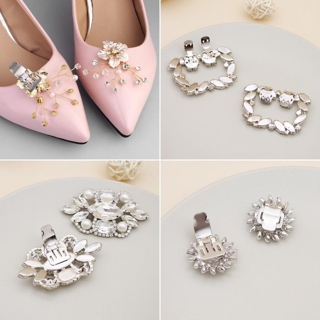 Europäische Abnehmbare DIY High Heel Strass Schuhanhänger für Hochzeiten
