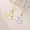 Hummingbird Love Pendant Necklace Stainless Steel Jewelry Gift for Lover and Girlfriend Valentine's Day Anniversary Gift