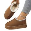 Fashion Winter New Women Cotton Shoes Thick Soles Warm Women Furry Hairy Snow Boots Causal Outdoor Fashion Ladies Plush Shoes Soft Home