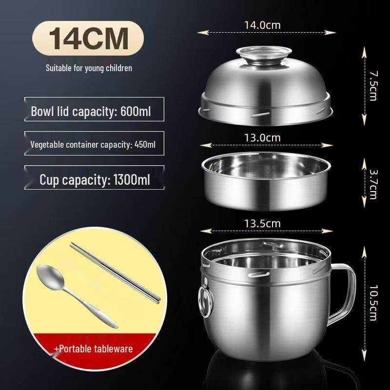 Zhishi Stainless Steel Double-Layer Lunch Box