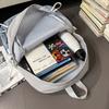 Contrast Color Stitching Backpack Unisex Lightweight Travel Backpack Student Schoolbag