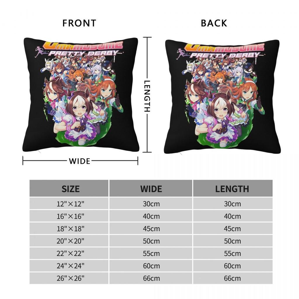 UmaMusume Pretty Derby Anime Pillowcase Stuff Printing Cushion Cover Pillow Covers Home Decor Square Multiple Sizes