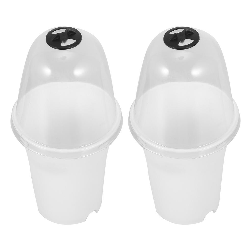 2Pcs Plastic Planting Pots Sturdy Succulent with Drainage and Air Inlet Flower Pots for Garden Home Yard Use