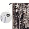 Panels Horde Warrior Relief Pattern Window Curtains Distinctive Printed Suitable Gifting Family Friends Made Of Polyester