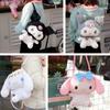 Kawaii Sanrio Plush Backpack for Girls, Cute Kuromi Cinnamoroll My Melody Cartoon Anime School Bag, Lightweight Travel Bag