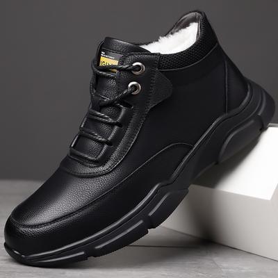 Fashion New Men's Winter Boots Low Top Casual Shoes Non-Slip Warm Snow Boots Comfortable Outdoor Walking Boots for Men Fashion Sneakers