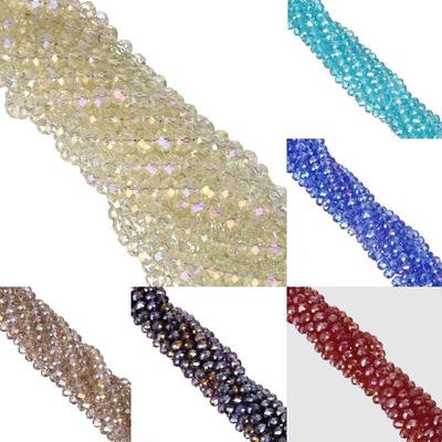 New Random 10pcs Glass Clear Bead Flower Charm Pendant Craft Jewelry Finding