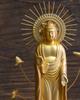 Amitabha Buddha Statue, 10.5cm (Gold plated24K Gold), by Makita Shuun, Based On the Jodo Shinshu Otani Sect (East), Takaoka Bronzeware (Amitabha