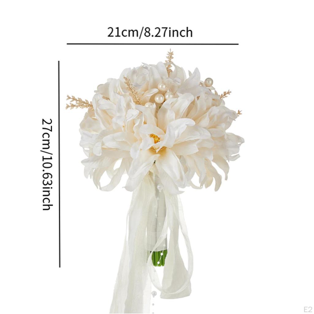 Bukiet ślubny dla panny młodej Sztuczne kwiaty szampan Eleganckie trzymanie panny młodej