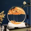 Luxurious Flowing Sand Painting - Ultra-Thin Golden Bezel Hourglass Home Decor Gift