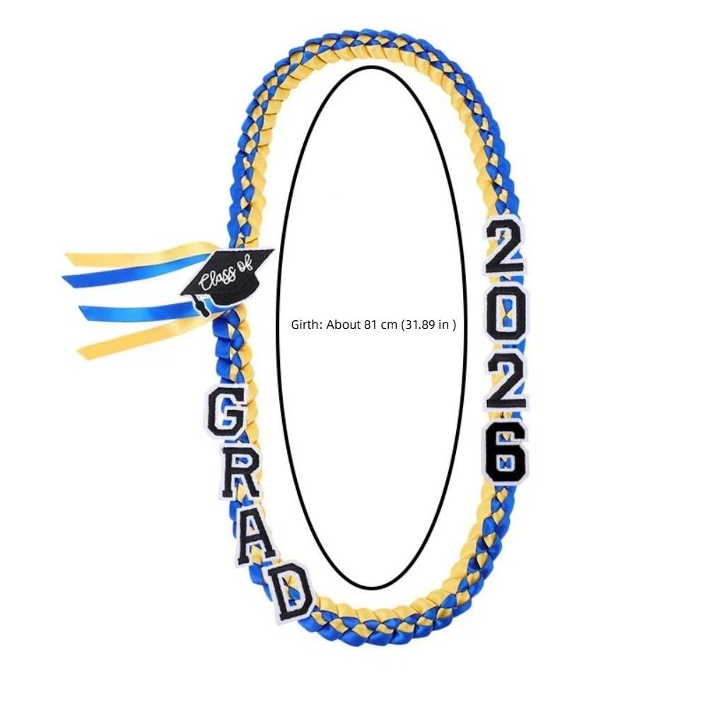 Double-layered Weaving Braided Satin Necklace Senior Year Garland School Spirit Celebration