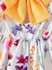 Girls' Summer Puff Sleeve Dress with Back Bow Decoration - Sweet and Trendy Hot Seller