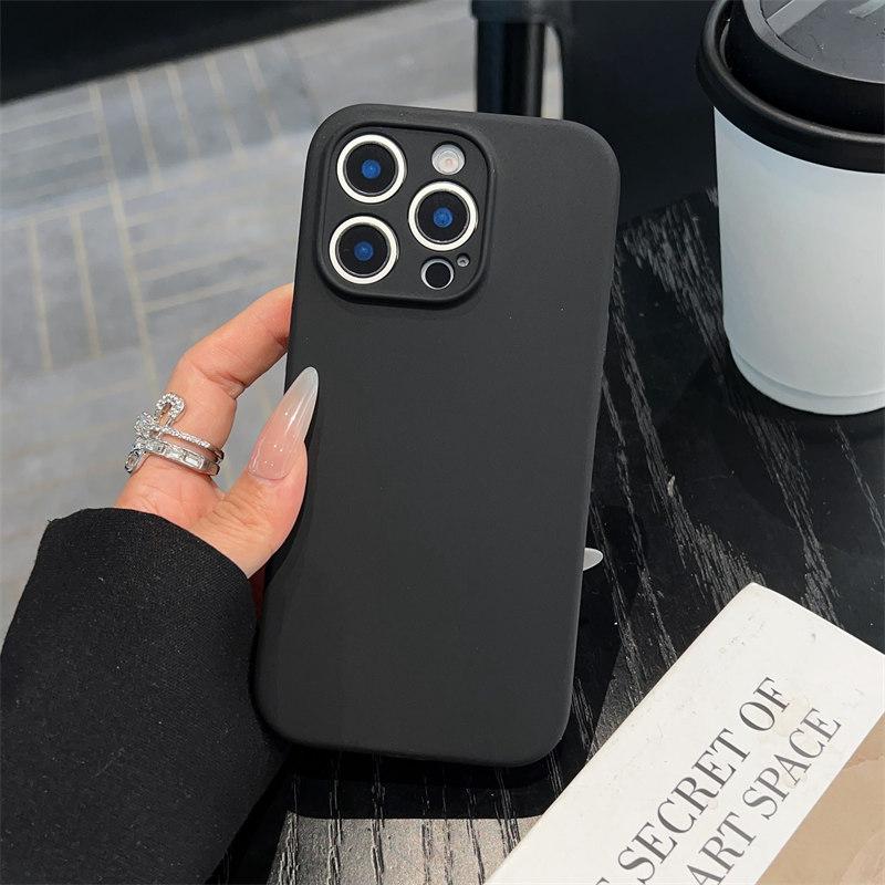 

Мягкий силиконовый чехол с мелкими отверстиями для Apple iPhone 16 15 Pro Max 14 Pro 13 с магнитной присоской и защитой от падений iPhone 16 Pro Max чёрный