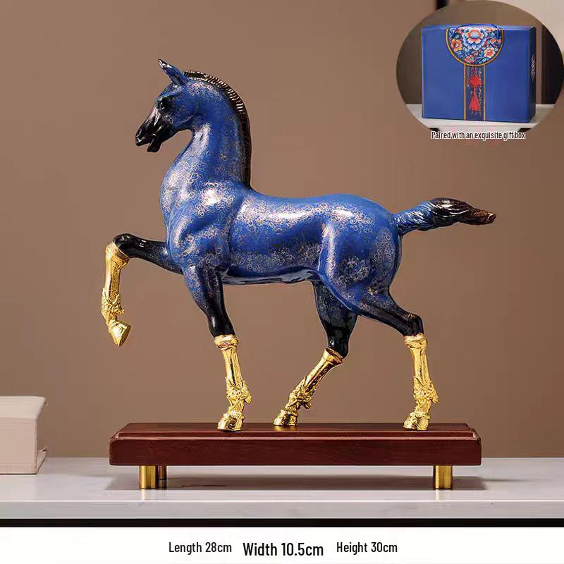 Chinese Style Success on Horseback Ornament for Living Room, Office, or Wine Cabinet - Ideal Housewarming or Opening Gift