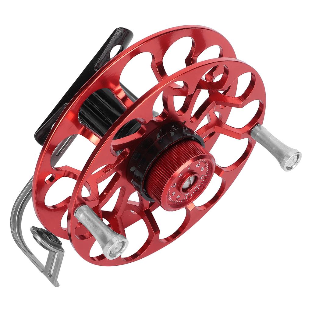 Fishing Gear Fishing Reel Portable Multifunction Allmetal Spinning Wind Fire Wheel(Red )