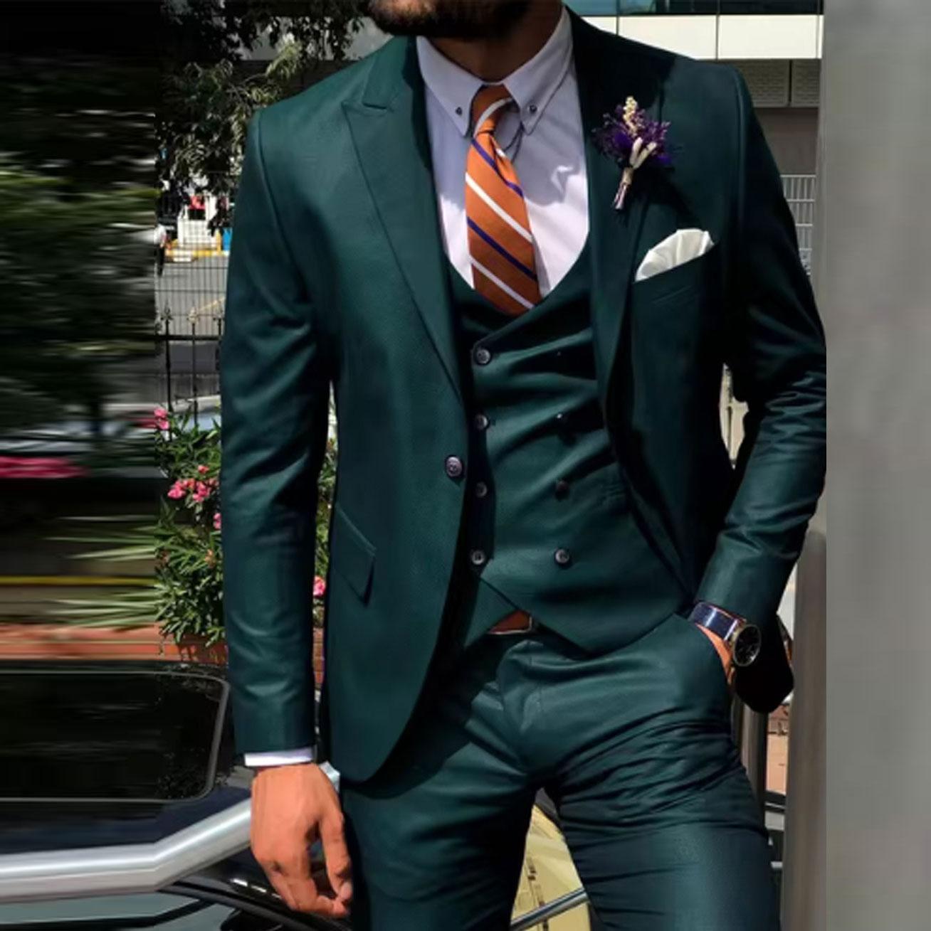 

Серый двубортный мужской костюм с лацканами, 3 предмета, пиджак + брюки + жилет, деловой повседневный свадебный костюм для вечеринки, современные мужские костюмы для свадеб 5XL мгу зеленый