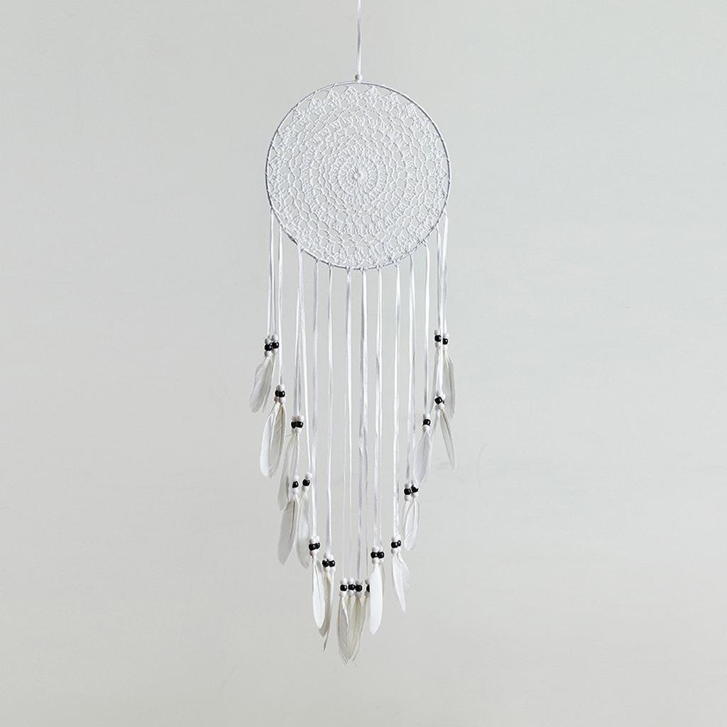 Bohemian Feather Wall Decor - Handcrafted Macrame Hanging for Home, Nursery or Office