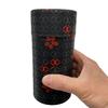 Noguchi Kumataro Tea Garden Tea Caddy, Large Capacity 200g, with Washi Paper and Inner Lid, Inden Gourd Pattern, Black, Made in Japan, Stylish