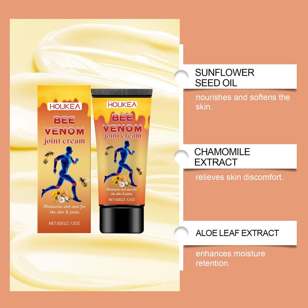 60g Bee Venom Aloe Vera Joint Care Stick Moisturizing Joint Cream Knee Nourishing Sports Care Portable