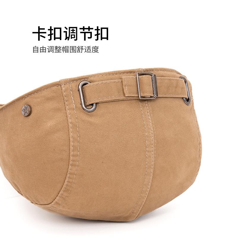 Men's Beret Forward Hat Solid Color Outdoor Visor Hat British Vintage Newsboy Hat Peaked Cap