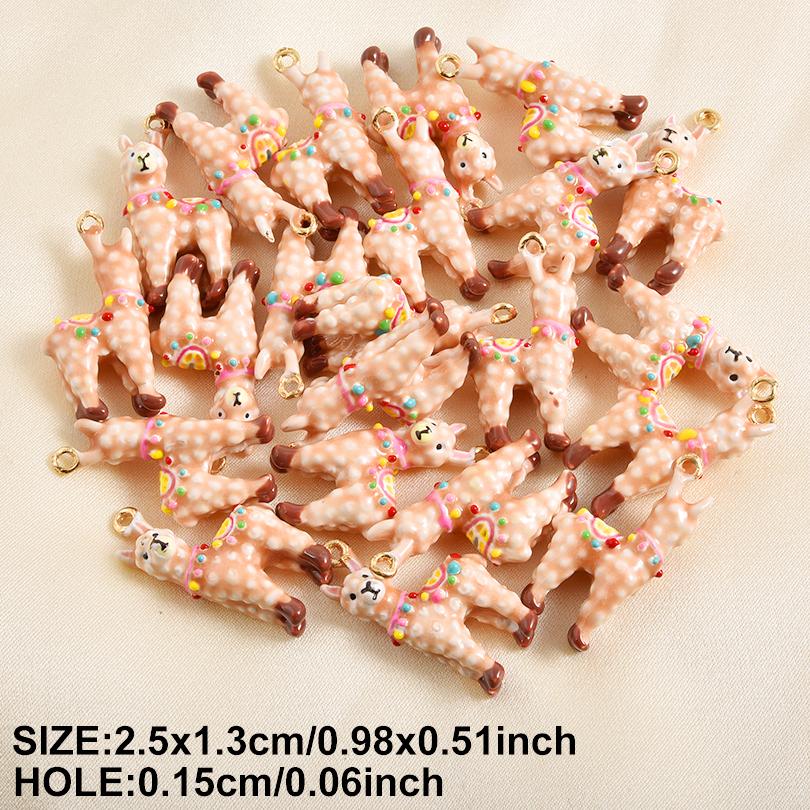 2pcs Cartoon Pendant Hedgehog Duck Flamingo Enamel Animal Charms For Jewelry Making Supplies Handmade Keychain Bracelet Material