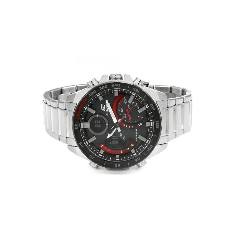 Casio EDIFICE Series Contrast Color Business and Casual Bluetooth Connection Solar Quartz Movement Stainless Steel Strap Japanese and ECB-900DB-1A