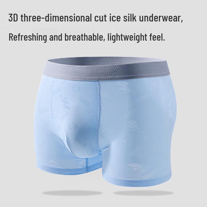 Langsha Teen Boys' Quick-Dry Antibacterial Boxer Briefs 4-Pack