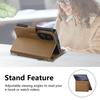 For Samsung Galaxy Z Fold 8 Wide 5G Case Luxury Leather Zipper Flip Wallet Card Slot Bracket Shockproof Back Cover Accessories