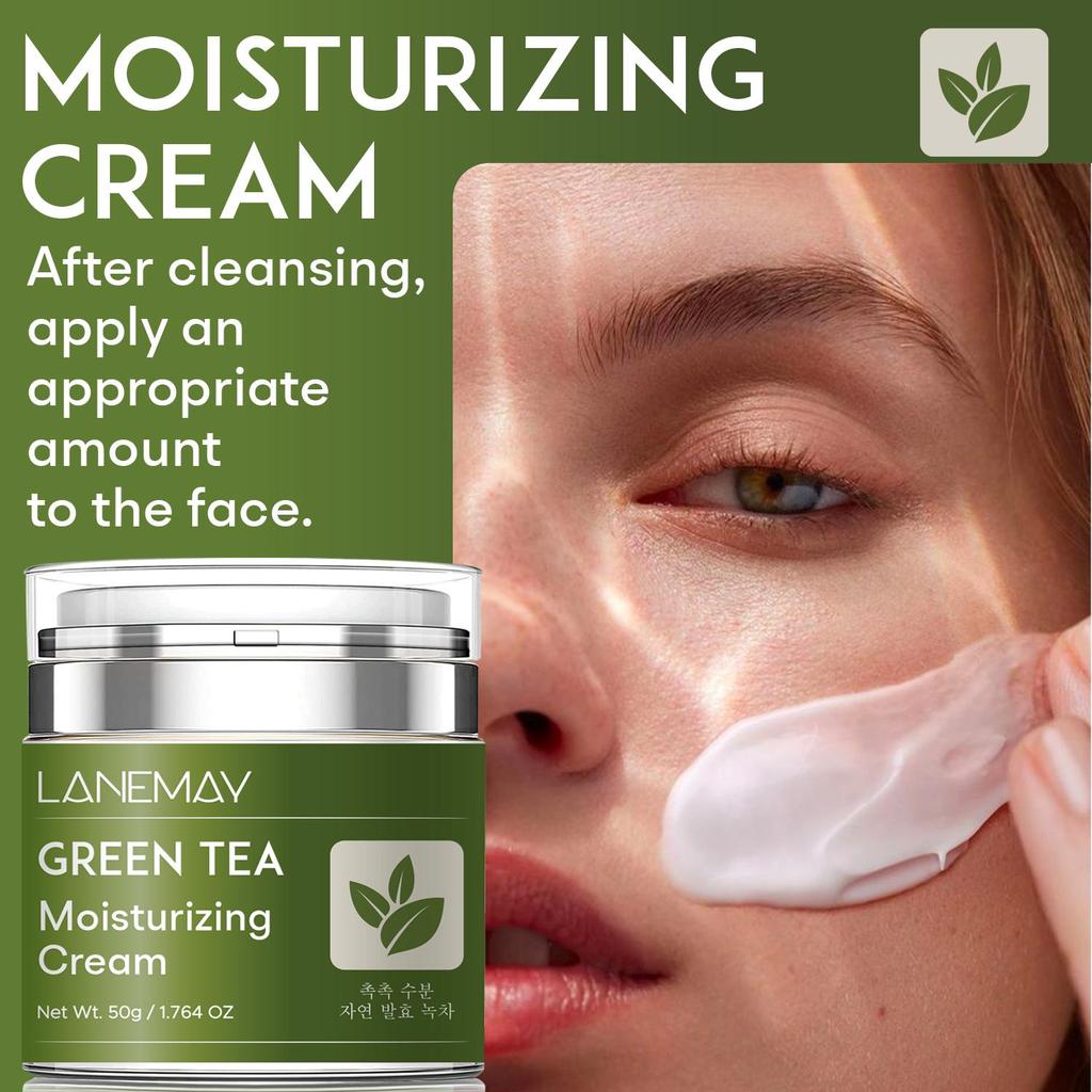 Green Tea Moisturizing Cream - Replenishes Moisture, Soothes & Protects Skin, Strengthens the Skin Barrier