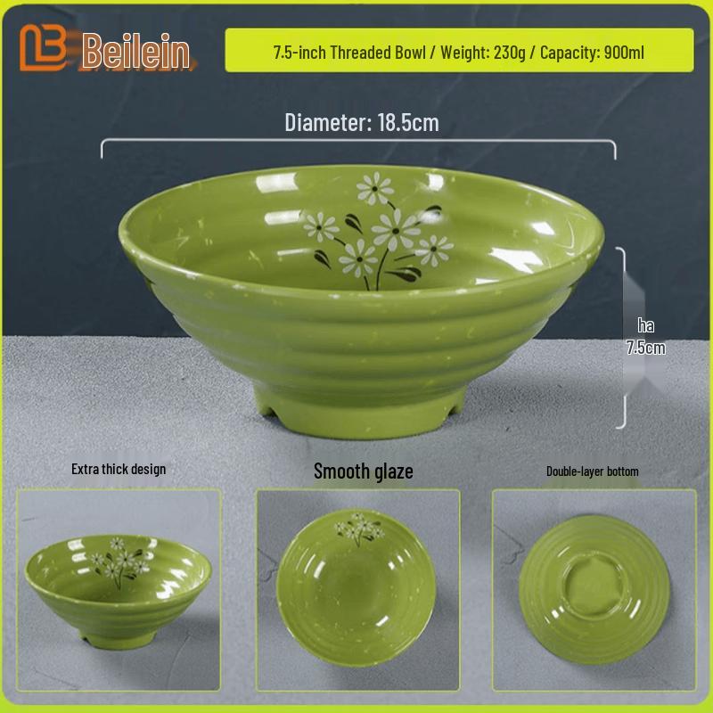 

Bailian Commercial Melamine Noodle Bowls 7.5 inch (Set of 5)
