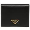 Bifold Wallet Saffiano Mini Wallet 1MV204 QHH Black [Prada] Women's (1) NERO(F0002) [Item]