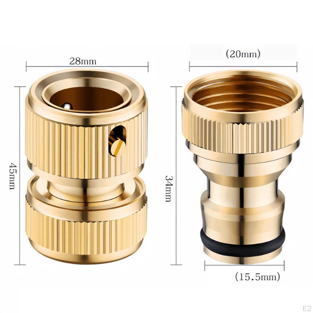 Garden Hose Fitting Male and Female Supplies Spare Parts Sturdy Quick Disconnect Adapter Thread