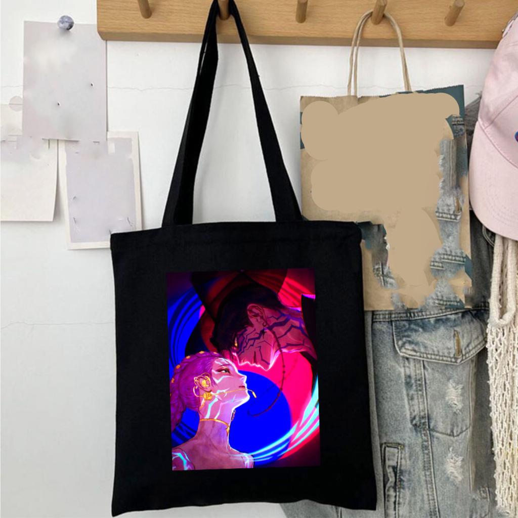 Girls Group Poster Printed Canvas Bag  Style Fan Support Zipper Handbag Women's Bag