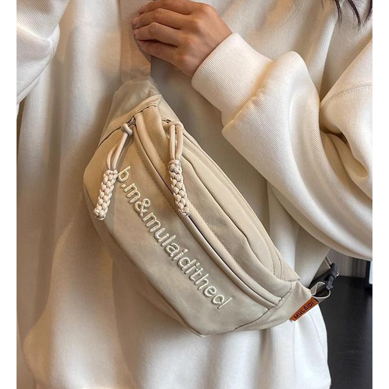 Crossbody Breast Bag Women's New Leisure Sports Style Shoulder Backpack Niche Waist Bag Dumpling Bag Spring and Summer