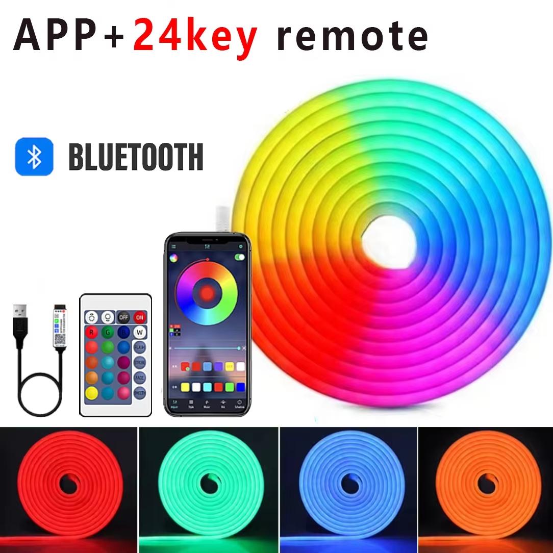 

Светодиодная лента RGB Neon Sign LED Remote&App Control USB TV Backlight Music Sync DIY Decor Рождественская вечеринка Домашнее украшение Освещение 1m