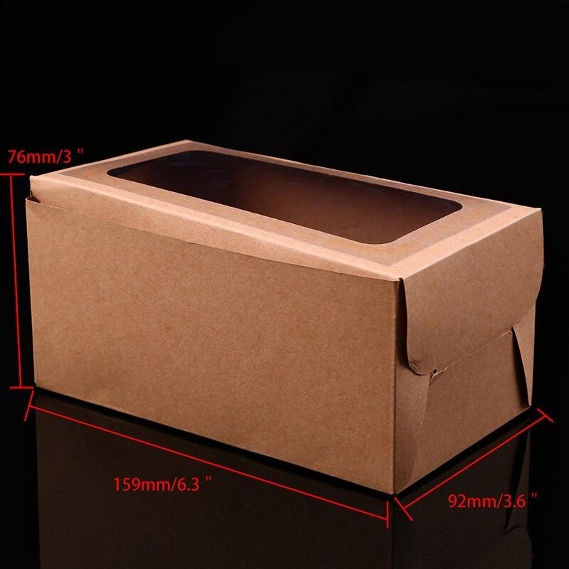 10 Scatole Regalo In Carta Kraft Con Manico 19x11x10 Cm - Per Cupcake, Dolci, Biscotti E Pollo Fritto