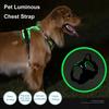 Light Up LED Dog Harness Adjustable Flashing Luminous Pet Chest Strap Rechargeable Padded Collar Dog Glow Vest Cats Pet