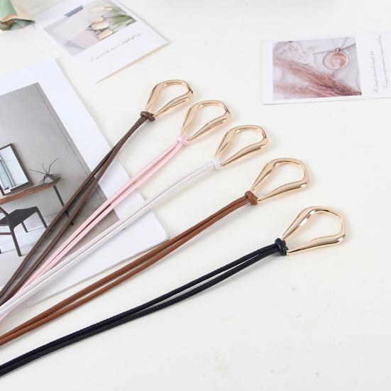 Women Belt Imitation Leather Adjustable Waist Cinching Belt Minimalist Design Dresses Shirts Jumpers Casual Waistband